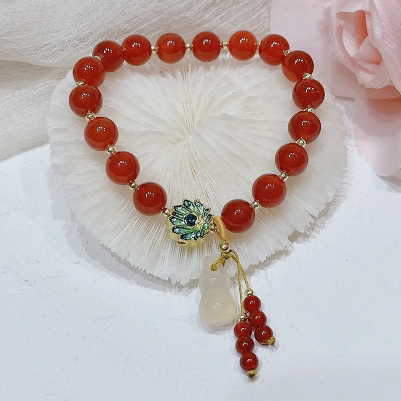 Gourd Carp Red Agate Bracelet Lucky Buckle