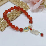 Gourd Carp Red Agate Bracelet Lucky Buckle