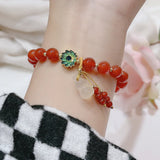 Gourd Carp Red Agate Bracelet Lucky Buckle