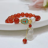 Gourd Carp Red Agate Bracelet Lucky Buckle