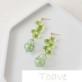 Concave Transparent Glass Gourd Beads DIY Jewelry Material