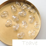 Concave Transparent Glass Gourd Beads DIY Jewelry Material