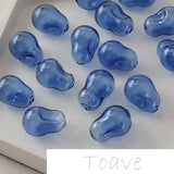 Concave Transparent Glass Gourd Beads DIY Jewelry Material