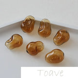 Concave Transparent Glass Gourd Beads DIY Jewelry Material