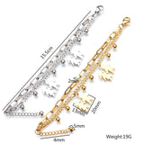 Double Layer Women Bracelet Boy Girl Pendant Charm Bracelets