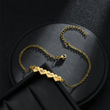 Personalized Love Hearts Women Bracelet with Engraving - Stainless Steel