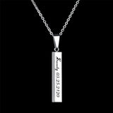 Personalized Cylinder Letter Necklace - Engraved Date - Memorial Gift