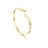 Goxijite Double Names Bangle Bracelet Personalized Arabic Nameplate Bangles