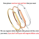 Personalized Name Bangle Bracelet Open Cuff Bangles