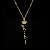 Goxijite Women Necklace Stainless Steel Rose Sunflower Choker