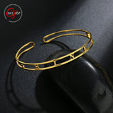 Goxijite Initial Name Bangle Bracelet Letter Names Jewelry Accessories