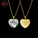 Personalized Stainless Steel Heart Necklace with Laser Engraved Name & Date