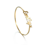 Goxijite Letter Bracelet Personalized Women Name Bangles Gift