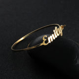 Goxijite Letter Bracelet Personalized Women Name Bangles Gift