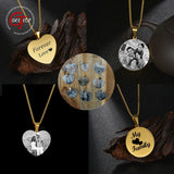 Goxijite Custom Name Necklace Stainless Steel Heart Pendant