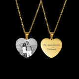 Goxijite Custom Name Necklace Stainless Steel Heart Pendant