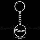 Custom Round Pendant Keychain - Personalized Key Chain Gift
