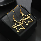 Personalized Star Name Earring Stainless Steel Accessories