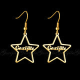Personalized Star Name Earring Stainless Steel Accessories