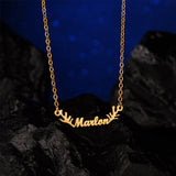 Custom Stainless Steel Kids Name Necklace, Christmas Series