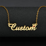 Goxijite Stethoscope Name Necklace Birth Stone Zircon Choker