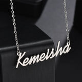 Goxijite Women's Name Necklace Stainless Steel Choker Necklace
