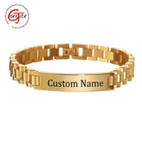 Customizable Name Date Steel Men's Bracelet