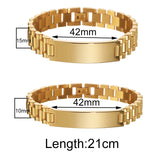 Customizable Name Date Steel Men's Bracelet