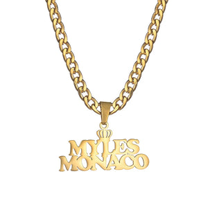 Goxijite Customized Name Necklace Cuban Chain