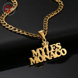 Goxijite Customized Name Necklace Cuban Chain