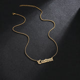 Customized Stainless Steel Name Pendant Necklace Choker Gift