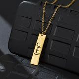 Goxijite Arabic Letter Name Necklace Box Chain Jewelry Gift