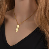 Goxijite Arabic Letter Name Necklace Box Chain Jewelry Gift