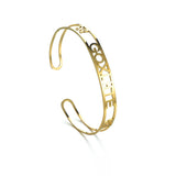 Goxijite Butterfly Nameplate Cuff Bangle