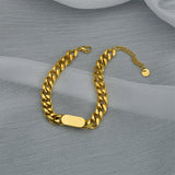 Personalized Stainless Steel Name Bracelet Adjustable Engraved Nameplate