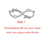 Personalized Crown Heart Name Necklace for Women