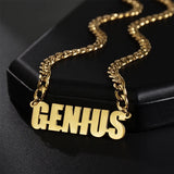 Goxijite Custom Name Necklace For Women Men Big Nameplate Necklaces