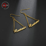 Goxijite Name Earring Stainless Steel Personalized Dangle Jewelry