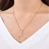 Goxijite Star Name Chain Necklace for Women