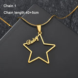Goxijite Star Name Chain Necklace for Women