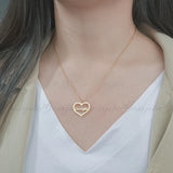 Goxijite Custom Name Heart Necklace for Women - Love Pendant Charm Jewelry