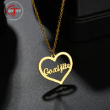 Goxijite Custom Name Heart Necklace for Women - Love Pendant Charm Jewelry