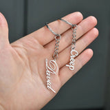 Goxijite Personalized Name Pendant Keychain Stainless Steel