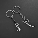 Goxijite Personalized Name Pendant Keychain Stainless Steel