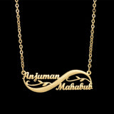 Goxijite Personalized Double Name Infinity Necklace