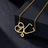 Custom Stainless Steel Heart Name Necklace for Her