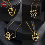 Custom Stainless Steel Heart Name Necklace for Her