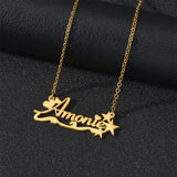 Personalized Stainless Steel Star Love Heart Name Necklace