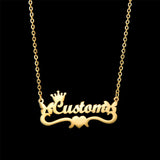 Personalized Stainless Steel Star Love Heart Name Necklace