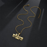 Goxijite Name Necklace Women Girls Hearts Crown Pendant Jewelry Gift